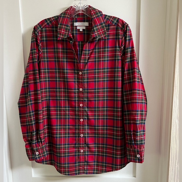 Royal Stewart Plaid Wrinkle Free Blouse  14P - Picture 2 of 10
